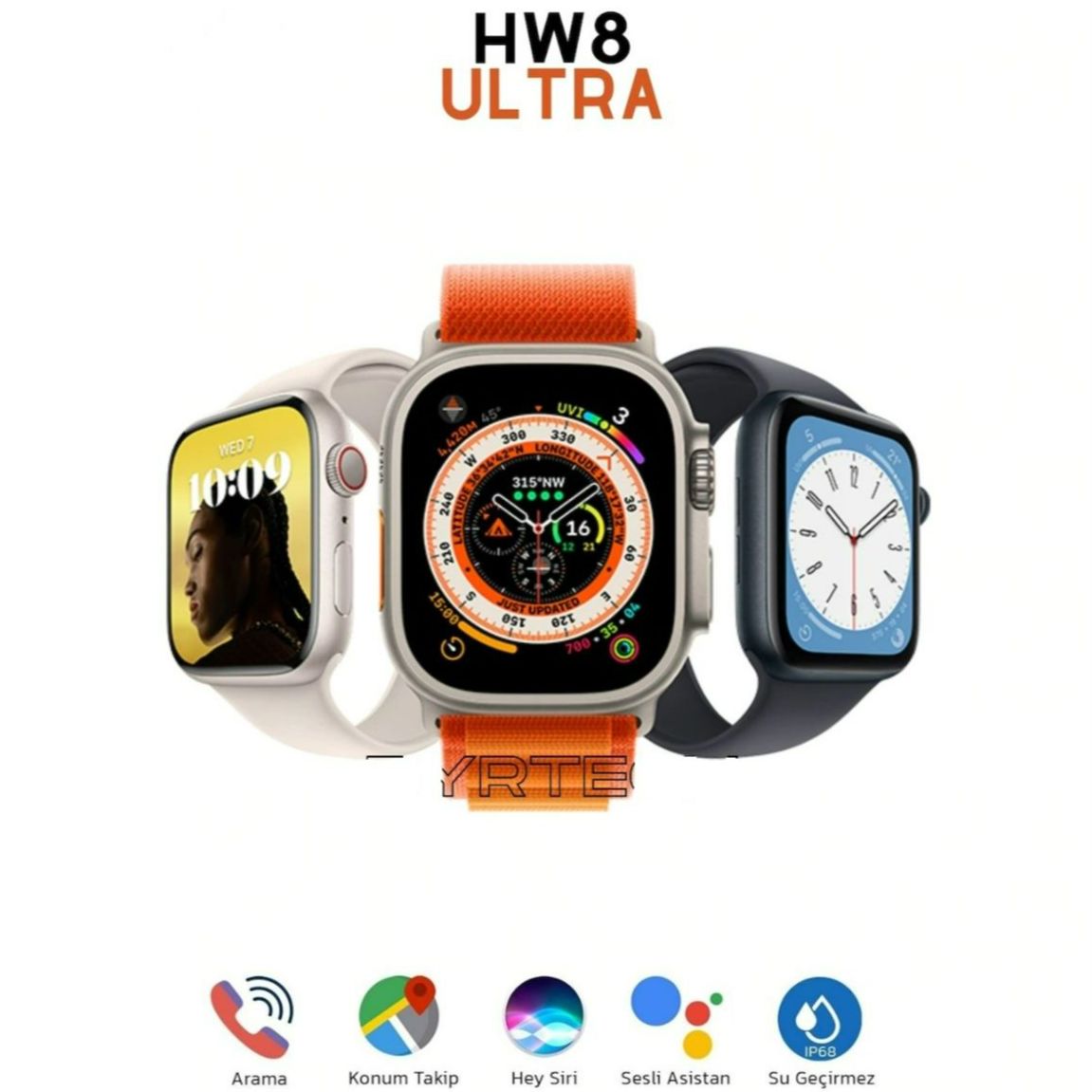 Hw Ultra Series Smart Watch Inches Curved Full Touch Screen