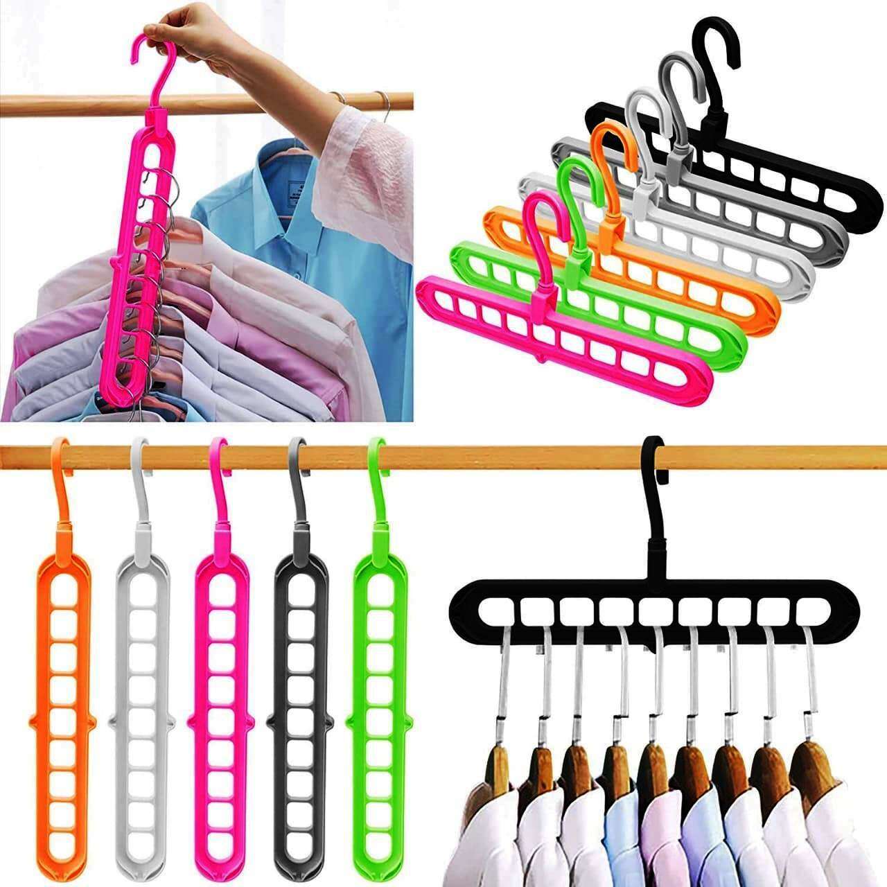 Magic Clothes Hanger Rail Standard Wardrobe Storage Hangers Space