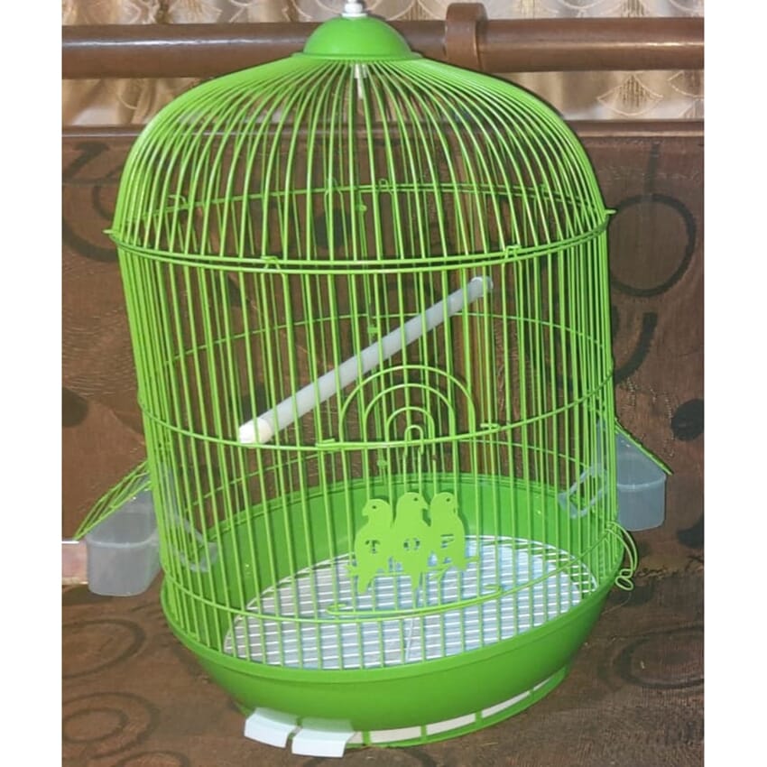 Heavy Duty Strong Top Bottom Curve Birdage With Both Side Food