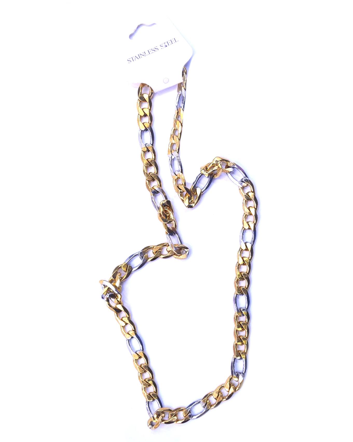 Men's Multicolor Stainless Two Tone Chain