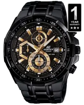 casio edifice black metal