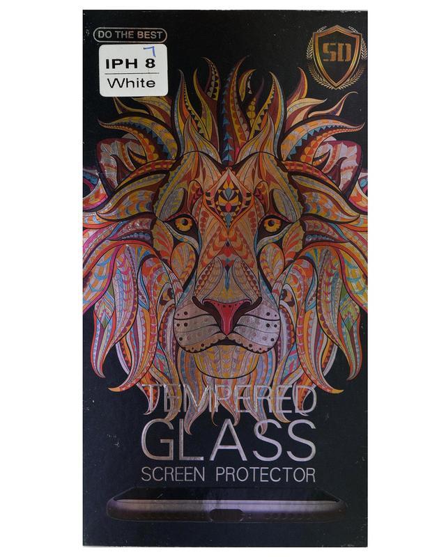 Tempered Glass For iPhone X 5D - White