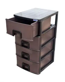 Plastic 4 Drawer Cupboard Brown Buy Sell Online Best Prices