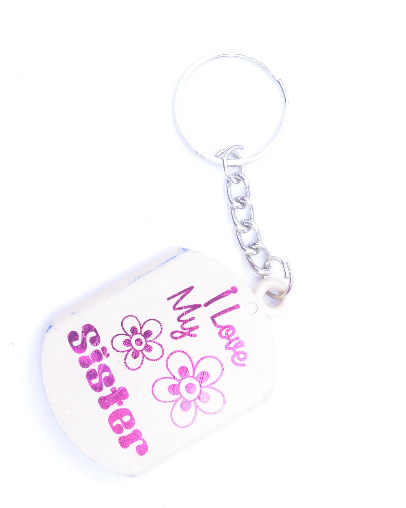 Plastic Key Chain - I love My Sister & brother