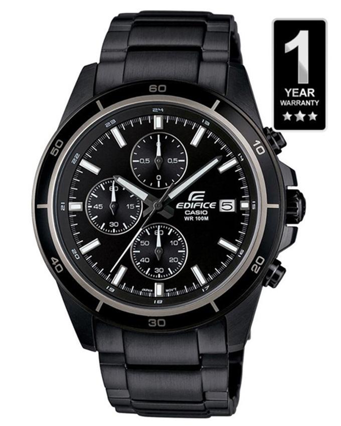 casio black steel watch