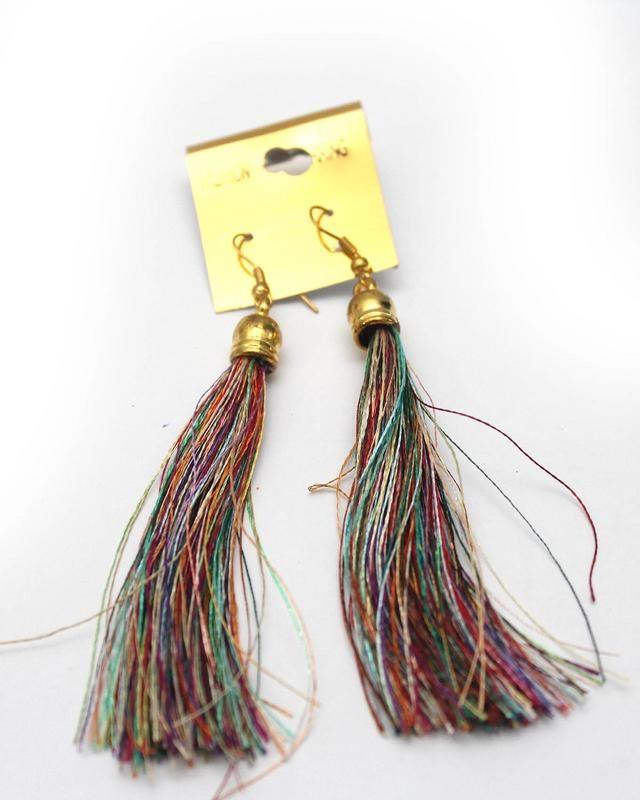 Women's Multicolor Tussel Earrings