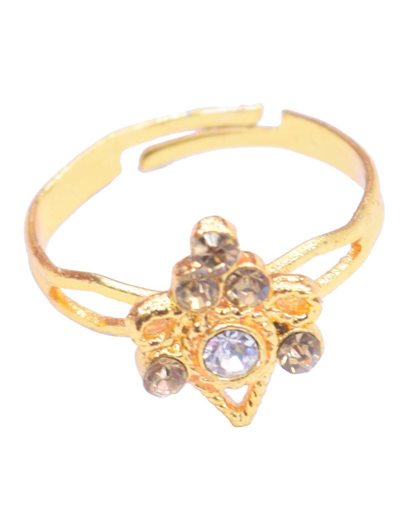 Women's  Fancy  Gold Ring - Blue