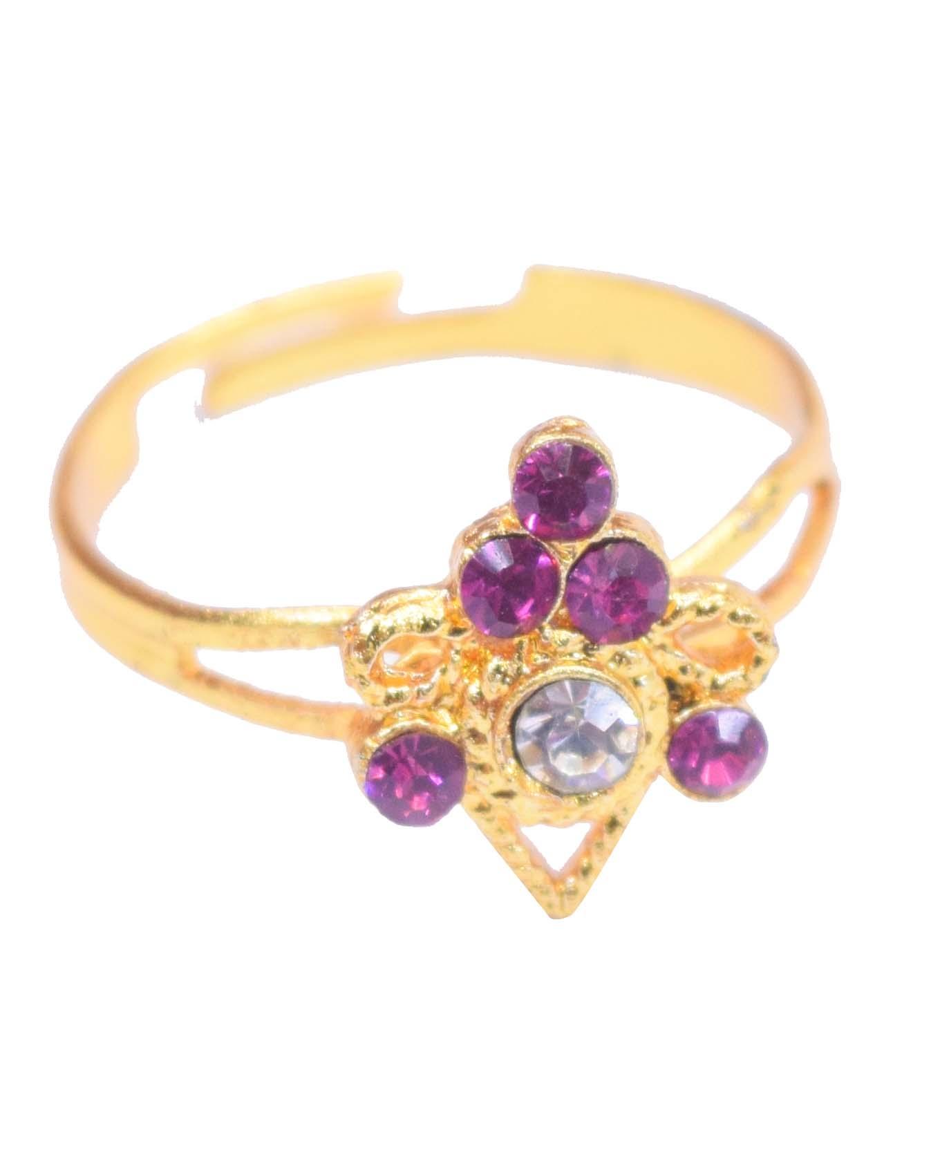Women's  Latest Fancy Ring - Purple