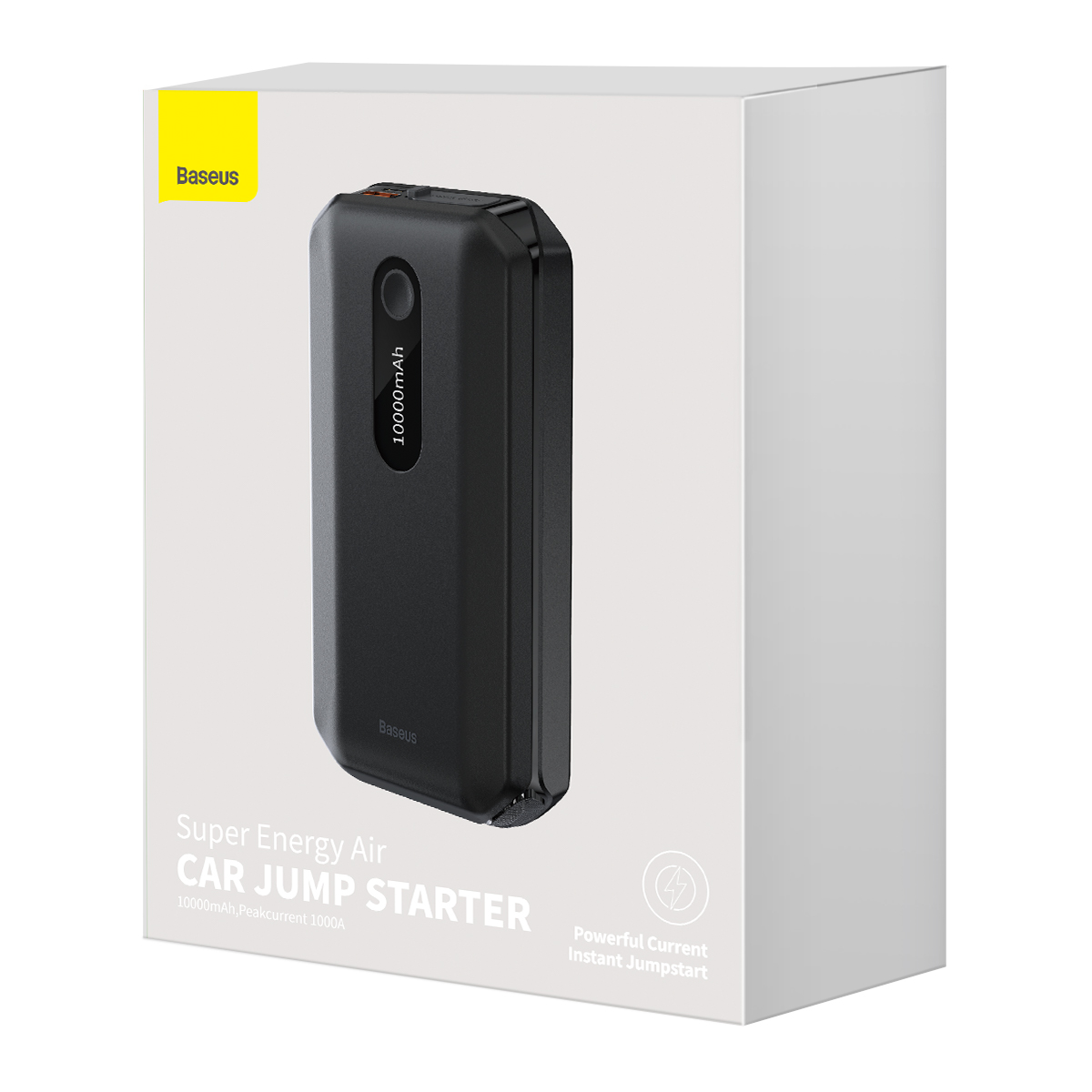 Baseus 1000A Car Jump Starter Air Portable 10000mAh Power Bank Emergency Battery Booster With LED Flashlight Intelligent Clamp USB Port For 12V Vehicles. 