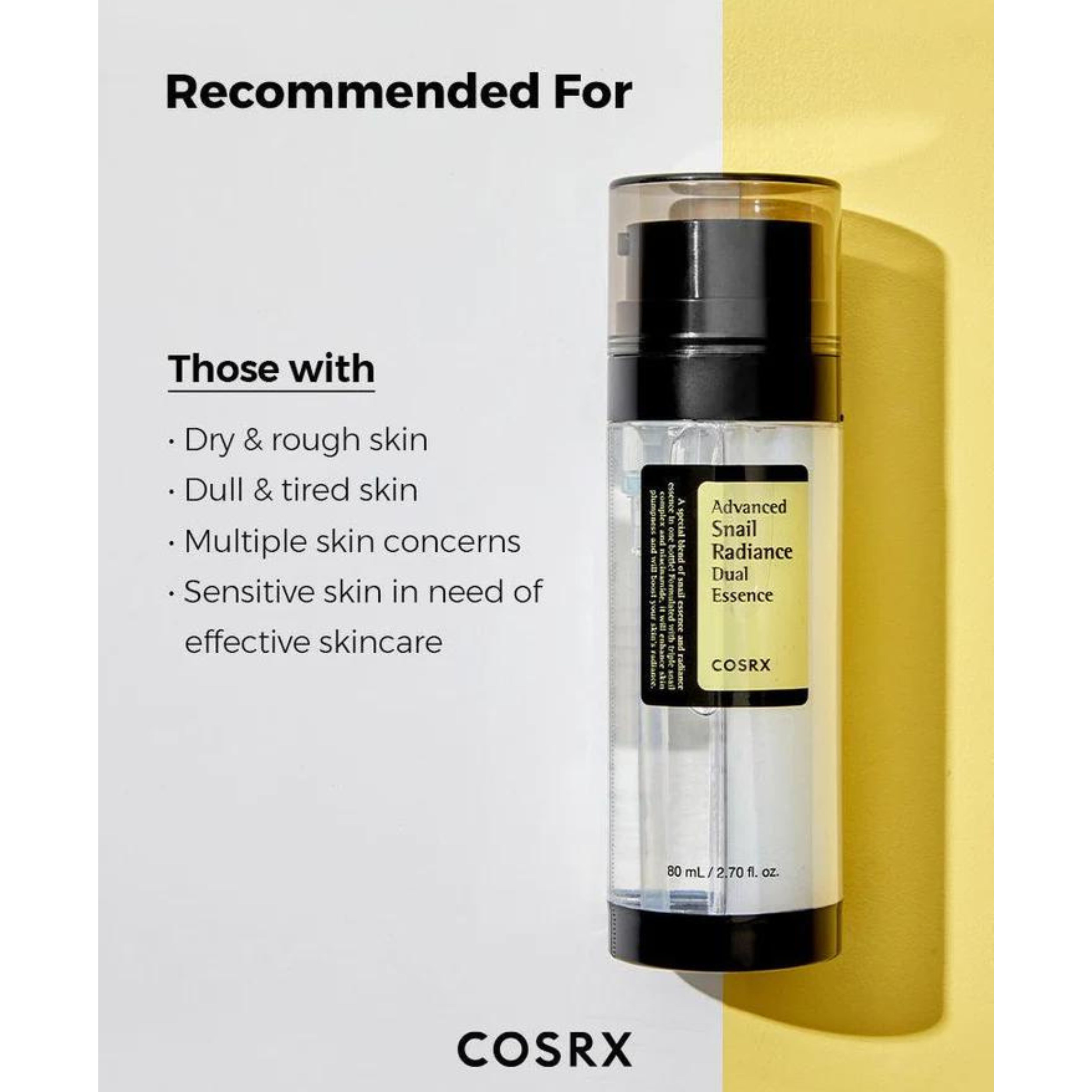 COSRX Advanced Snail Radiance Dual Essence 80ml. 