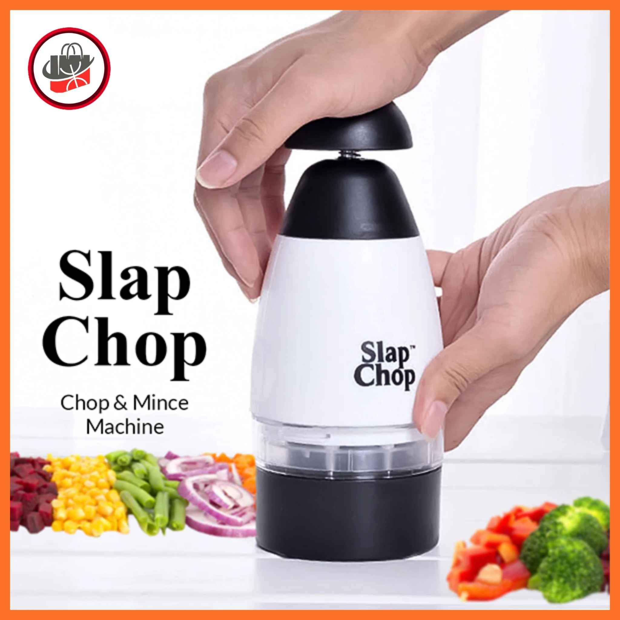 Slap Chop Slicer with Stainless Steel Blades | Vegetable Chopper Gadget | Mini Chopper for Salads. 