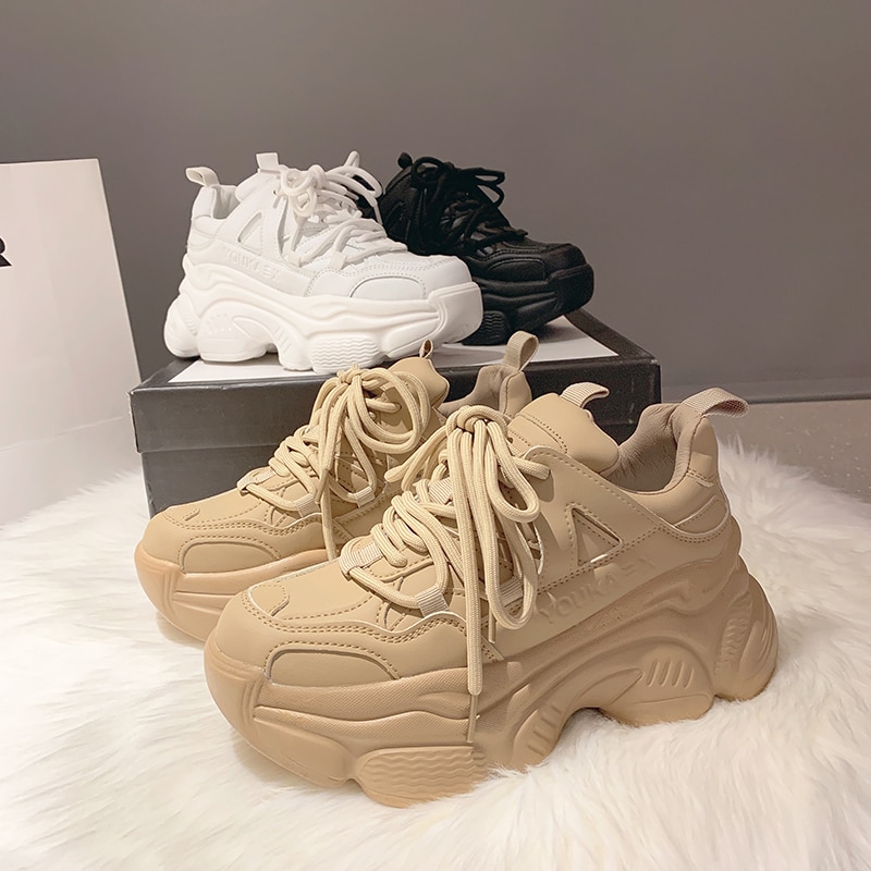 【Nightmaree】Luxury Shoes Women Designers Platform White Black Sneakers Platform Shoes for Women Ladies Casual Shoes Zapatillas Chunky Mujer