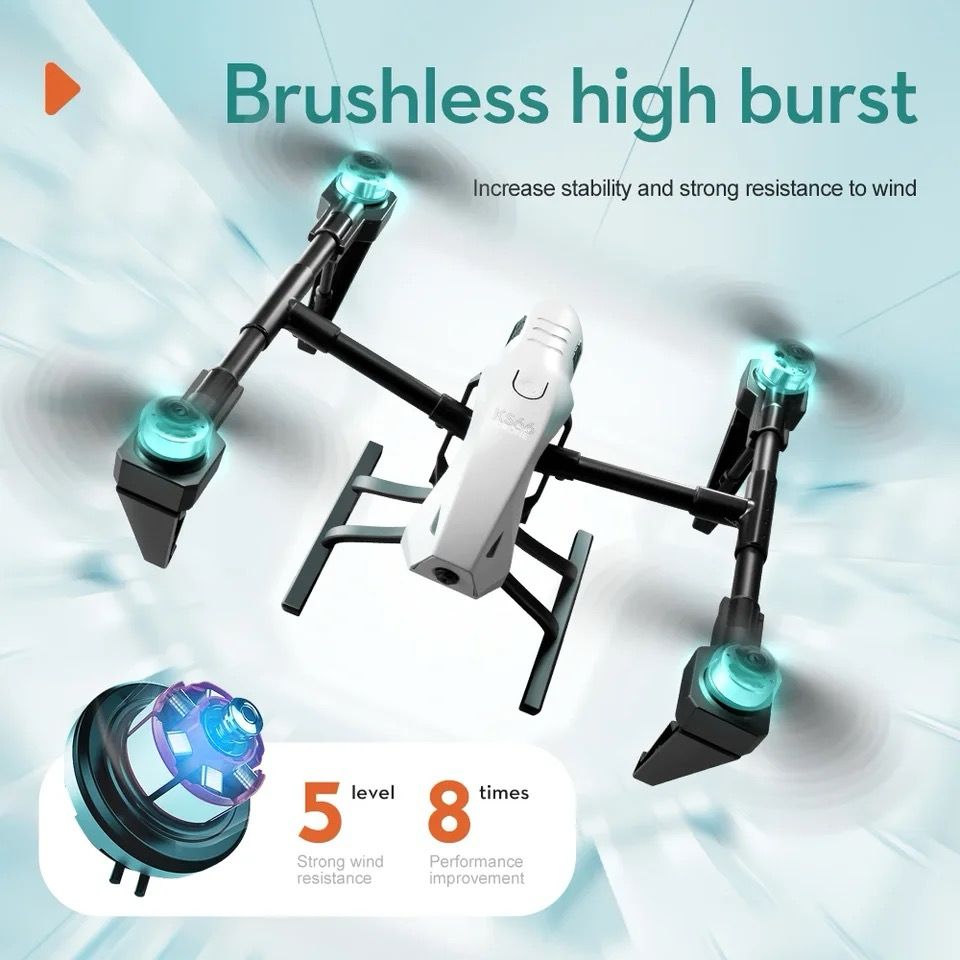 New Genuine KS66 Drone Dual Camera 8K Professional Optical Flow Dual Brushless Dron Visual Hover Free Bag PackDual Lens Alloy. 
