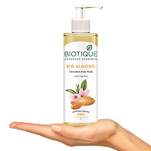 Biotique Almond Oil Ultra Rich Body Wash| Maintains Skin’s Natural pH |100% Botanical Extracts| Soap-Free Body Wash Suitable for All Skin Types | 200mL(FROM IND)jez. 