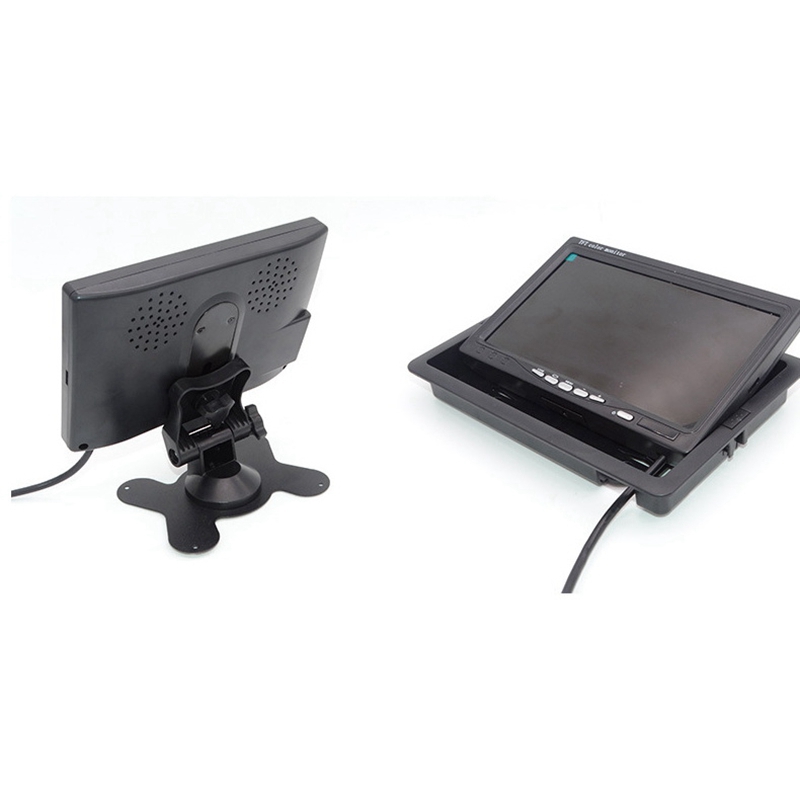 Mini TV 7 Inch HD Monitor 800X480 Portable Car LCD Screens on DVD/CMMB Two Input for Passenger Cars Trucks. 