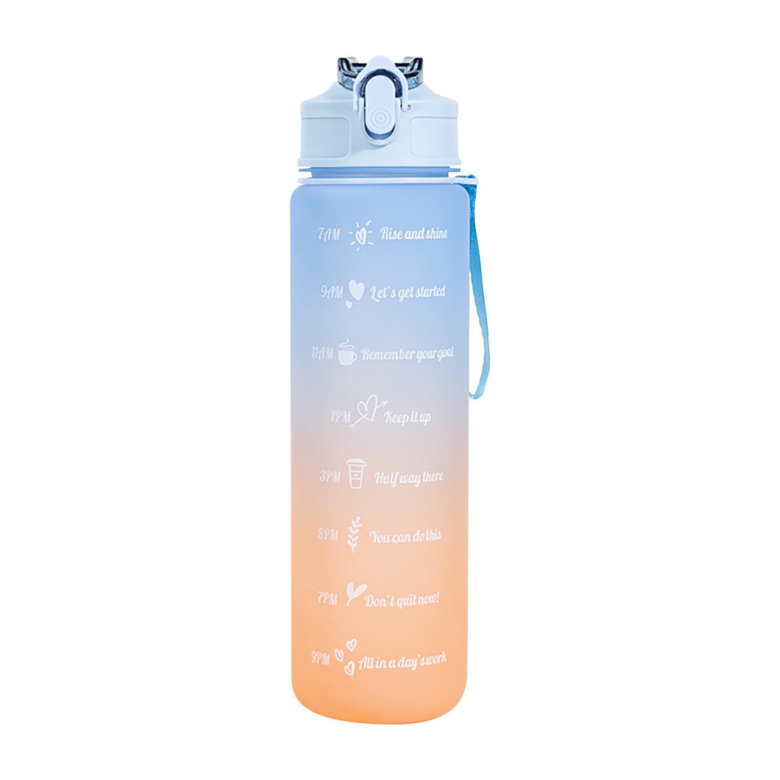 Sports Water Bottle With Straw, 750 ml, With Filter Time Marking And Leakproof Pack of 1 pcs. 