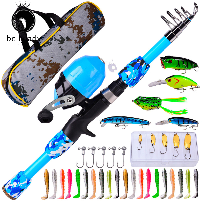 Reel and Fishing Rod Combo Ultralight Carbon Telescopic Lure Fishing Rod  Set with Reel Bait Wt 10-30g Power Spinning Fishing Rod Travel Gift Rod