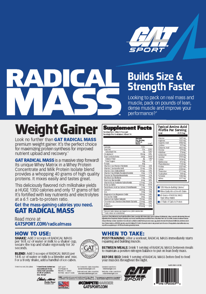 Gat Radical Mass 12 Lbs Chocolate Milkshake With Free Shaker Buy Sell Online Best Prices In Srilanka Daraz Lk