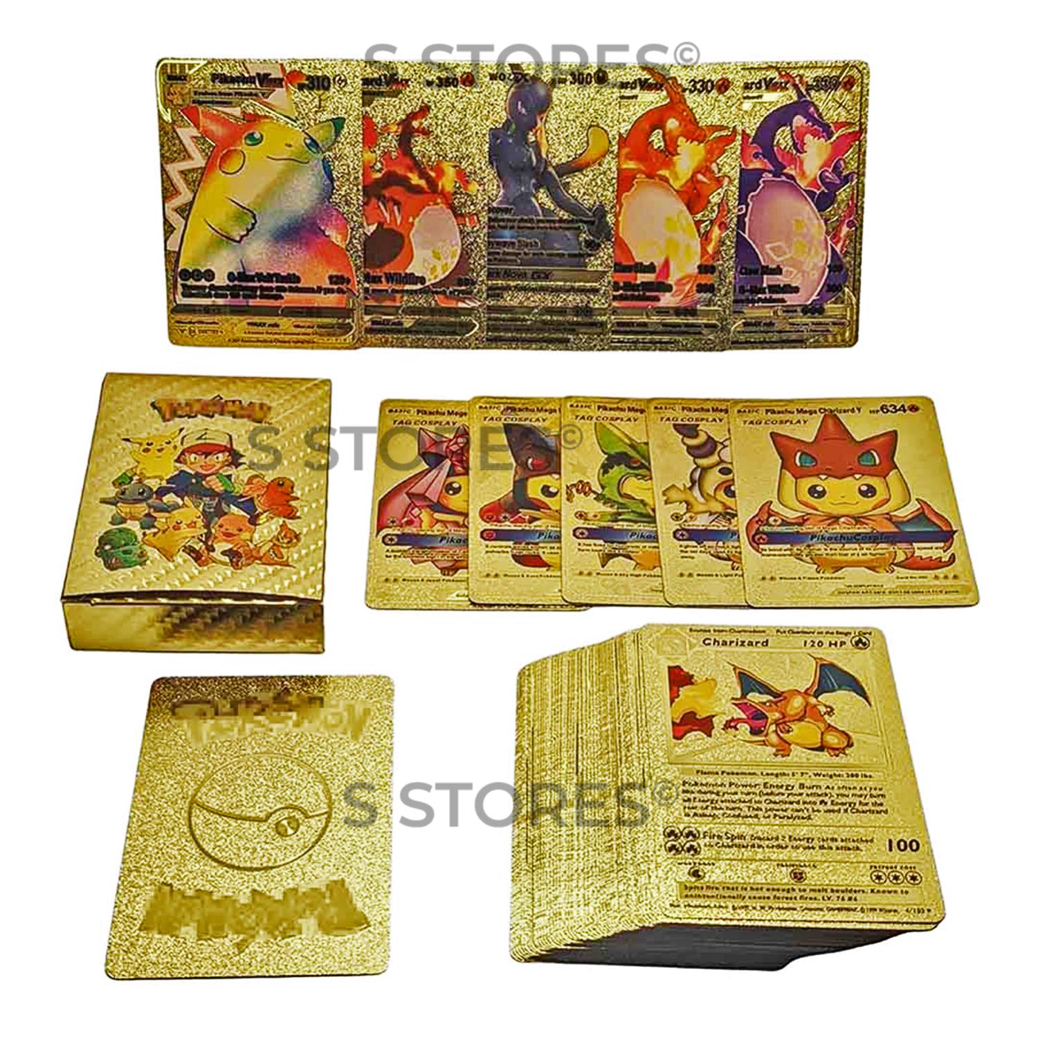 pokemon cards price in sri lanka 55 Pcs Pokemon Golden Trading Cards Gold Foil Set