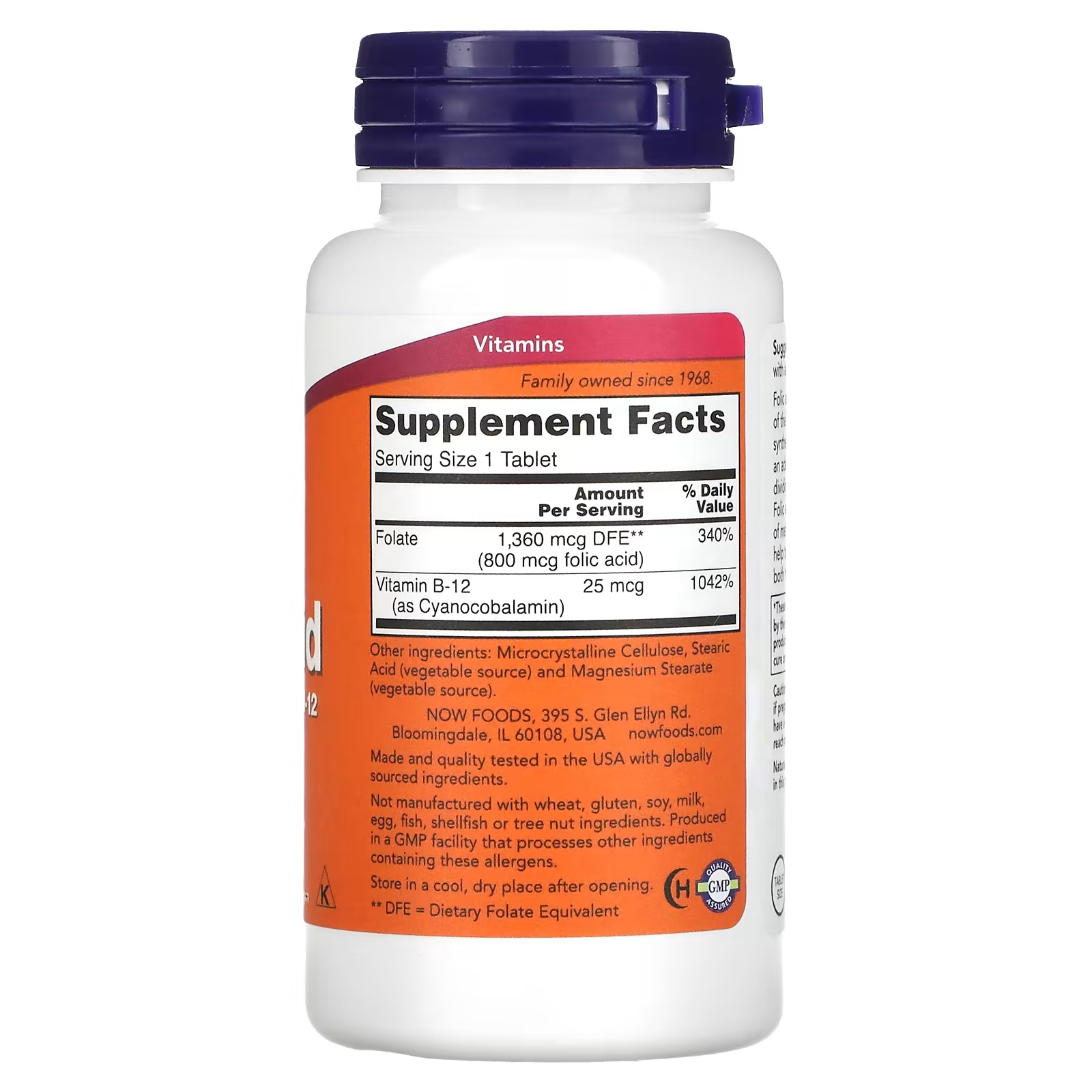 NOW Foods, Folic Acid, 800 mcg, 250 Tablets. 