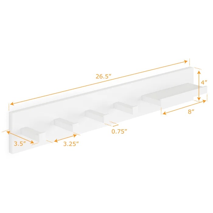 Wood wall hanger Water proof Hook Wall Mounted Coat Rack with Storage