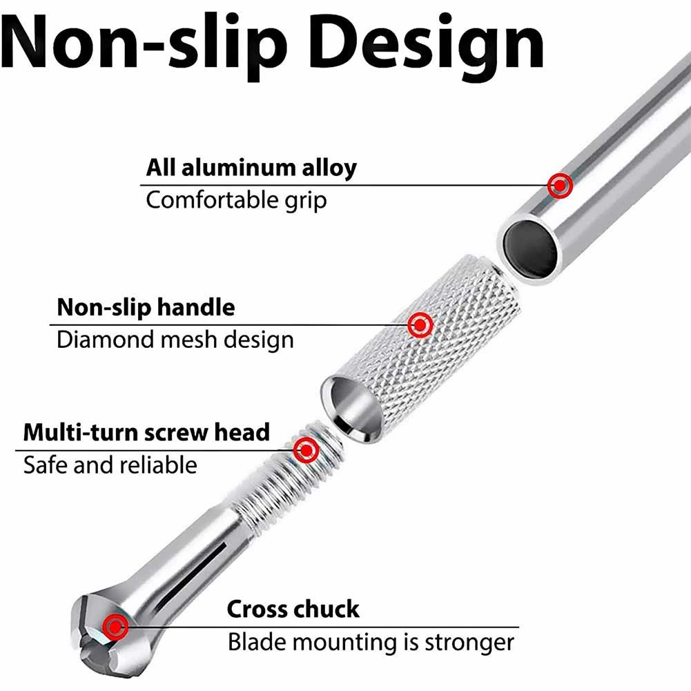 High Quality Pen Knife with 5 Interchangeable Sharp Blades  for Carving and Mat Cutting as a Mobile Phone PCB DIY Repair crafting knife sticker cutter paper cutter.  For precision cutting art and Tools. 