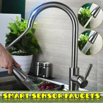 Stainless Steel 360 Rotation Dual Outlet Water Modes Smart Touch