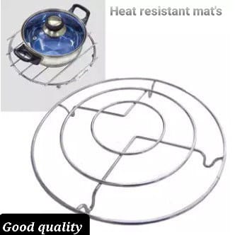 Stainless Steel Hot Pad 1Pcs Mat Tableware Heat Resistant Pad Hot Pot Holder Dinning Table Kitchen Tools .. 