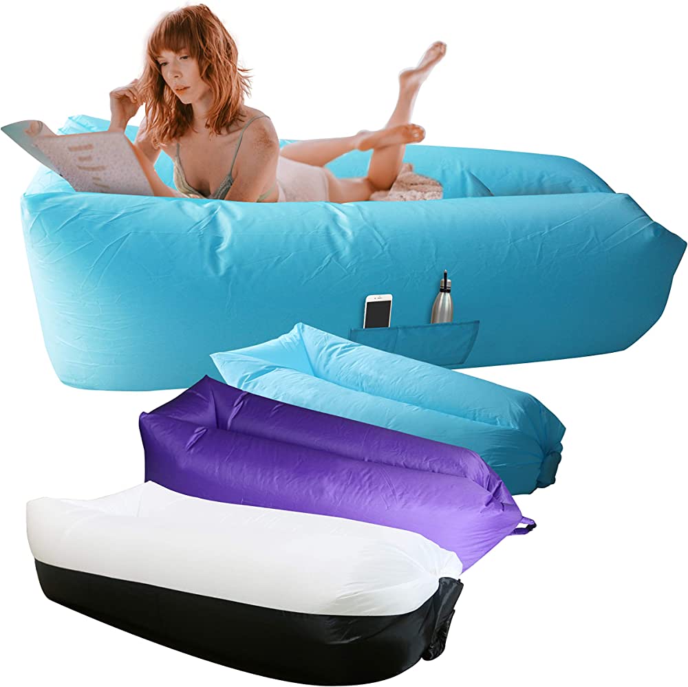 Outdoor Portable Inflatable Sofa Bed Lazy Inflatable Bed Sleeping Bag Camping Inflatable Sofa Air Bed. 