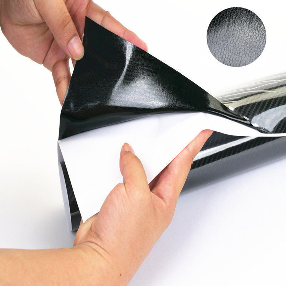 5D Ultra Shiny Glossy Black Carbon Fiber PVC Waterproof Car Wrap Sticker Decal. 