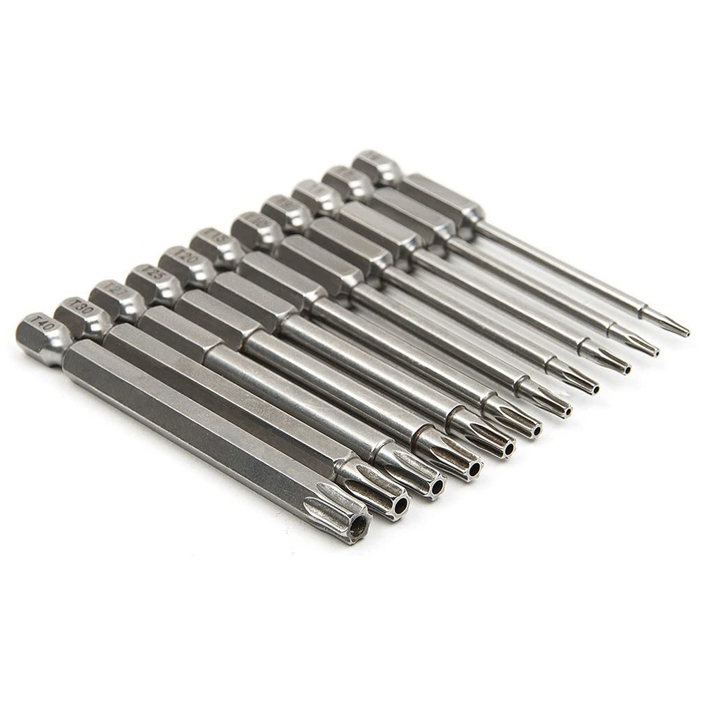 11 Pcs T6T40 Torx Head Screwdriver Bit Set Star 6 Point