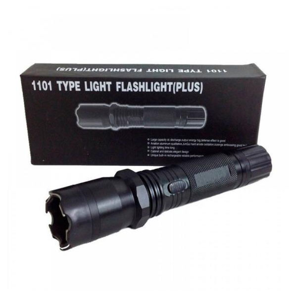 Rechargeable Thicker Rubber 1101 Type Light Flashlight Plus Police Flashlight. 