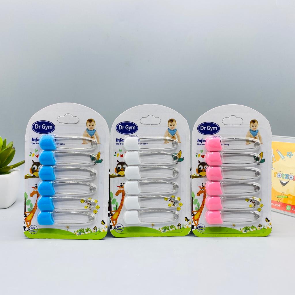 SAFETY PIN (DG-702)  Head Safety Pins Infant Kids Cloth Nappy Locking Brooch Buckles U-shaped Baby Care Shower Diaper Clips Holder |Blackkito|. 