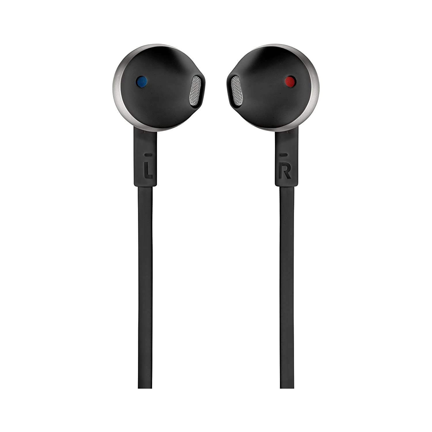 J B L Tune 205 Pure Bass Metal Earbud Headphones with Mic (Black). 