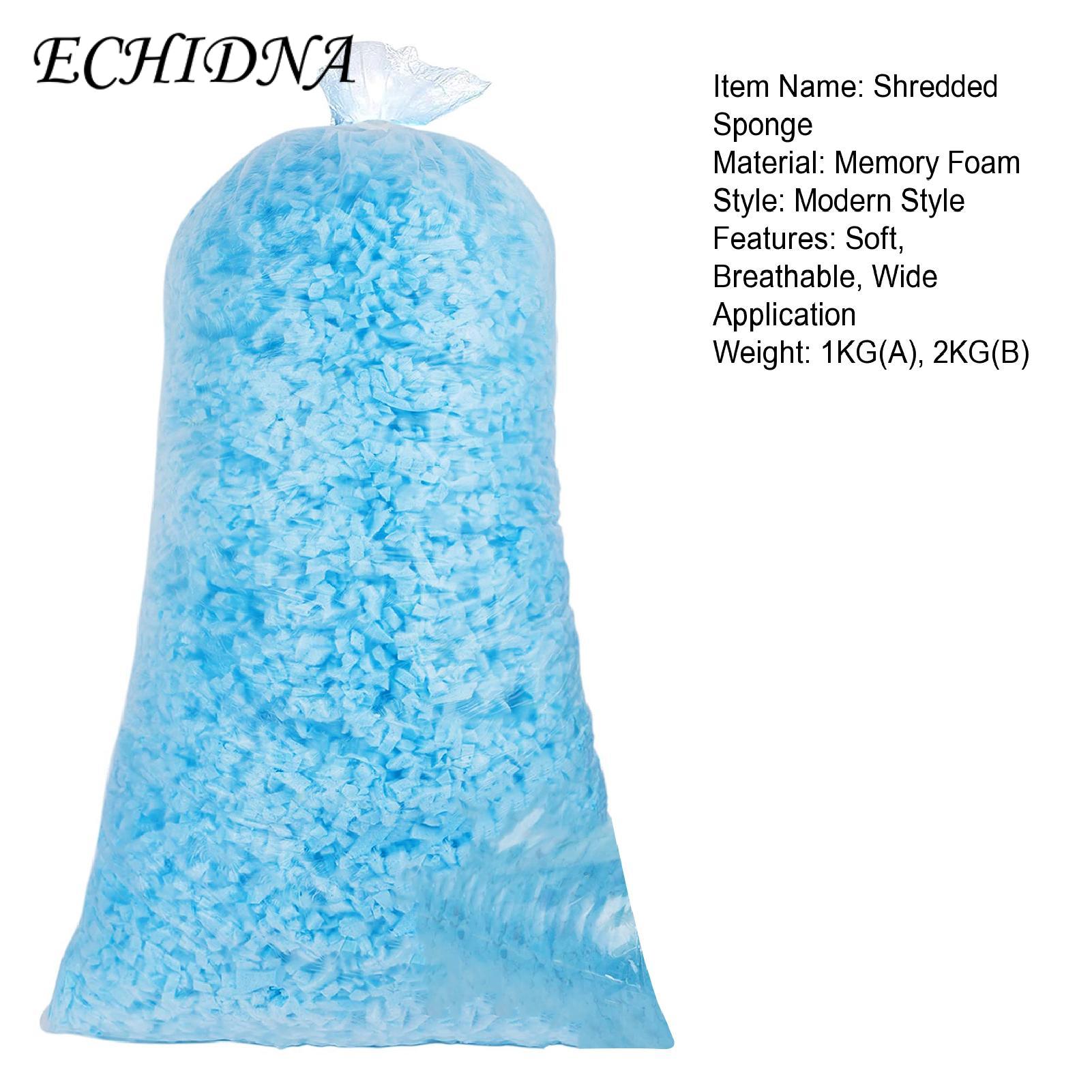 Shredded Sponge Pillow Premium Shredded Memory Foam Filling Soft Breathable Bean Bag Filler for Comfort Ideal for Couch Cushions Dog Beds Chairs Crafts 1/2kg Pillow with Temperature-regulating. 