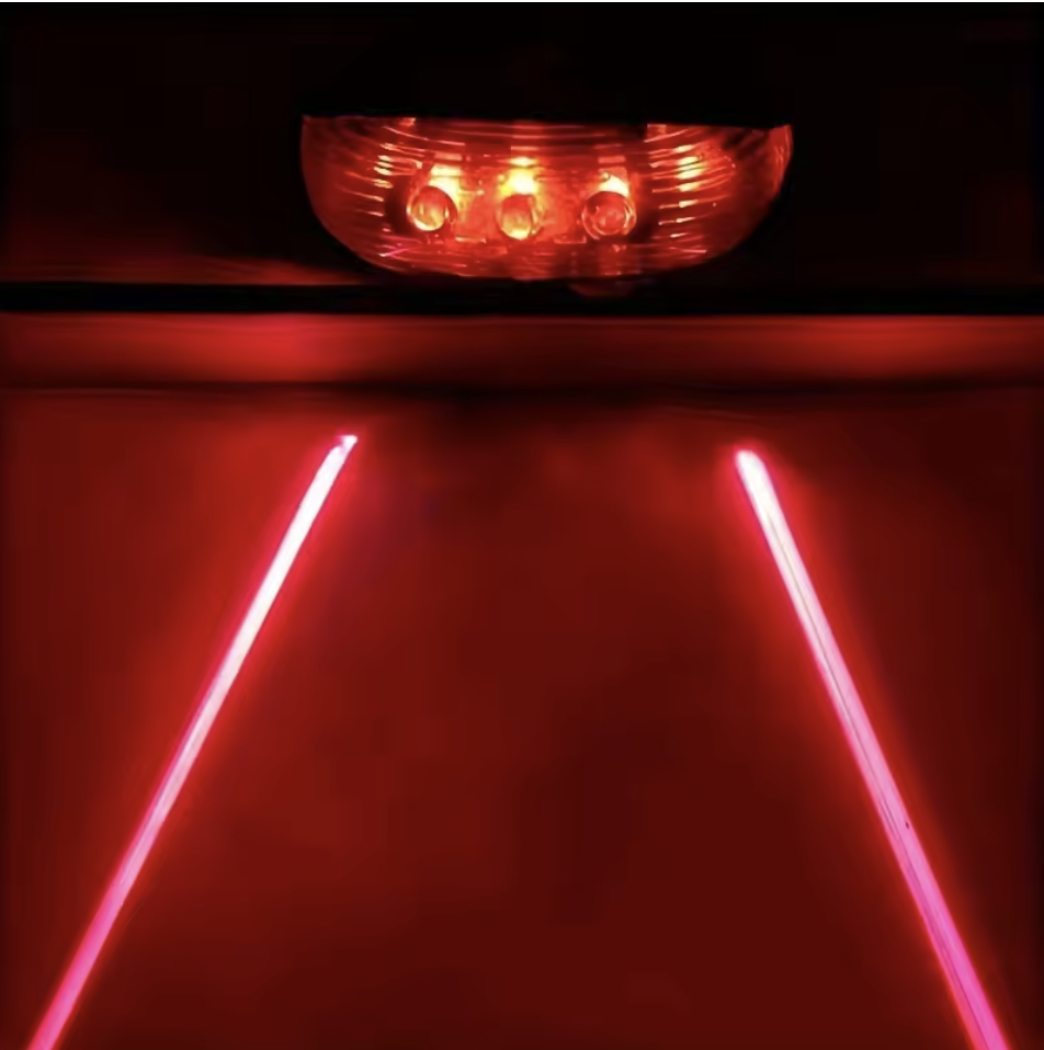 Bicycle Laser Lights 5 LED 2 Lasers 3 Modes Bike Taillight Rear Light Safety Warning. 