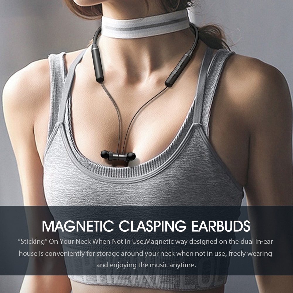 Lenovo HE05 Bluetooth Earphone IPX5 Waterproof Sport Headset Magnetic Neckband Wireless Headphone With Mic for iPhone Android. 
