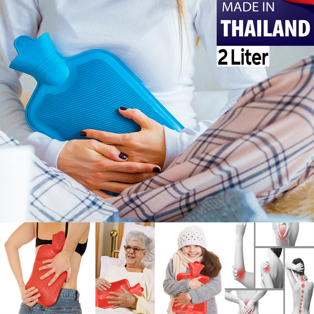 2 Liter Thailand Hot Water Bag Bottle for Pain Relief ,Period Pains