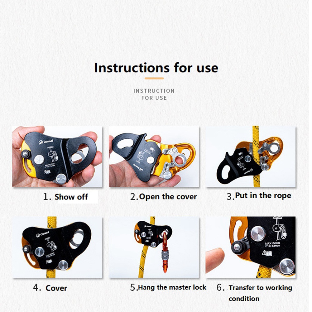Singing Rock Double Stop Descend Device - Double Locking & Anti-Panic System Out