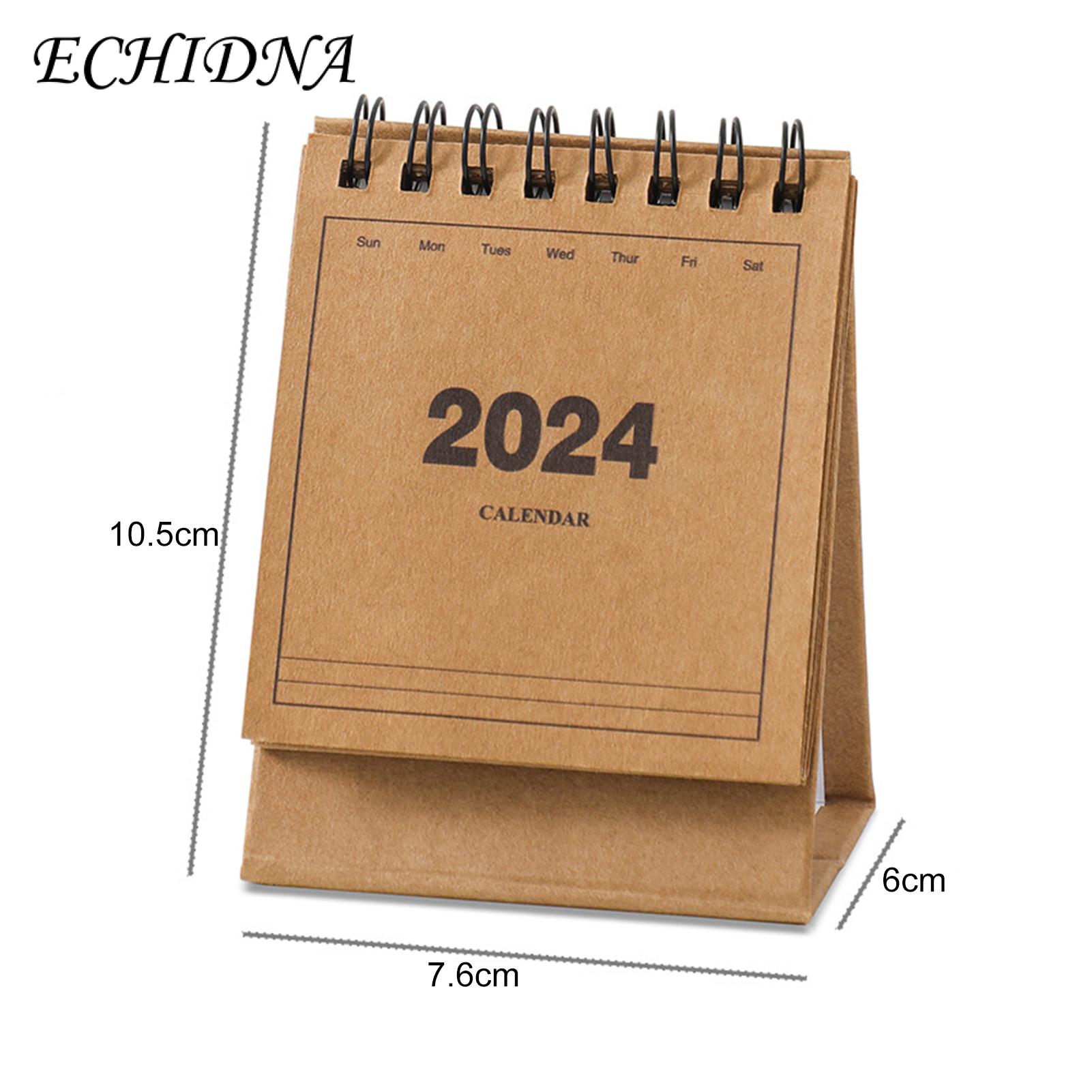 Coil Design Calendar 2023-2024 Mini Desk Calendar Standing Flip Monthly Planner for School Home Office Buyers' Favorite Portable Pocket Calendar. 