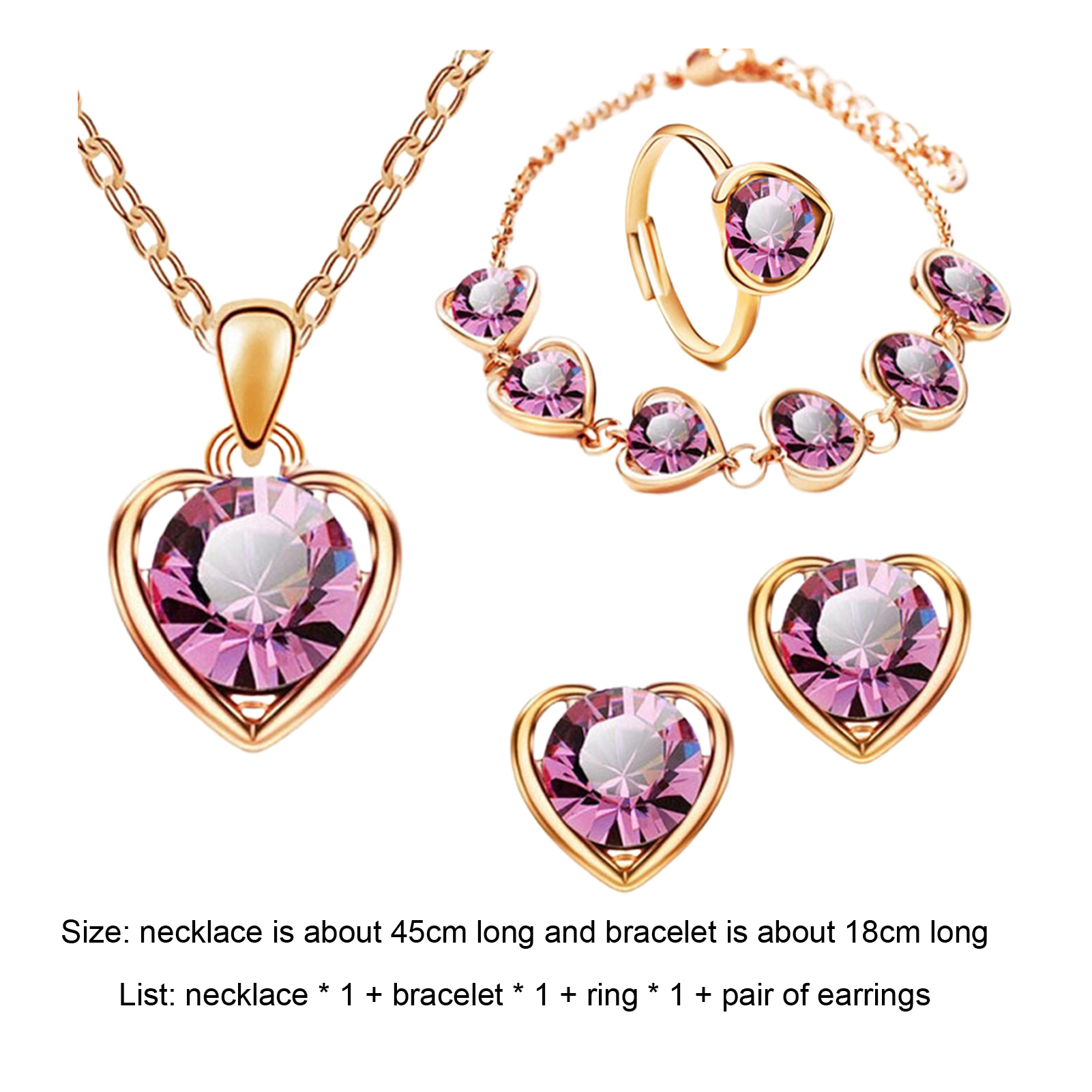 Vintage Sparkle Earring and Necklace Set campestre.al.gov.br