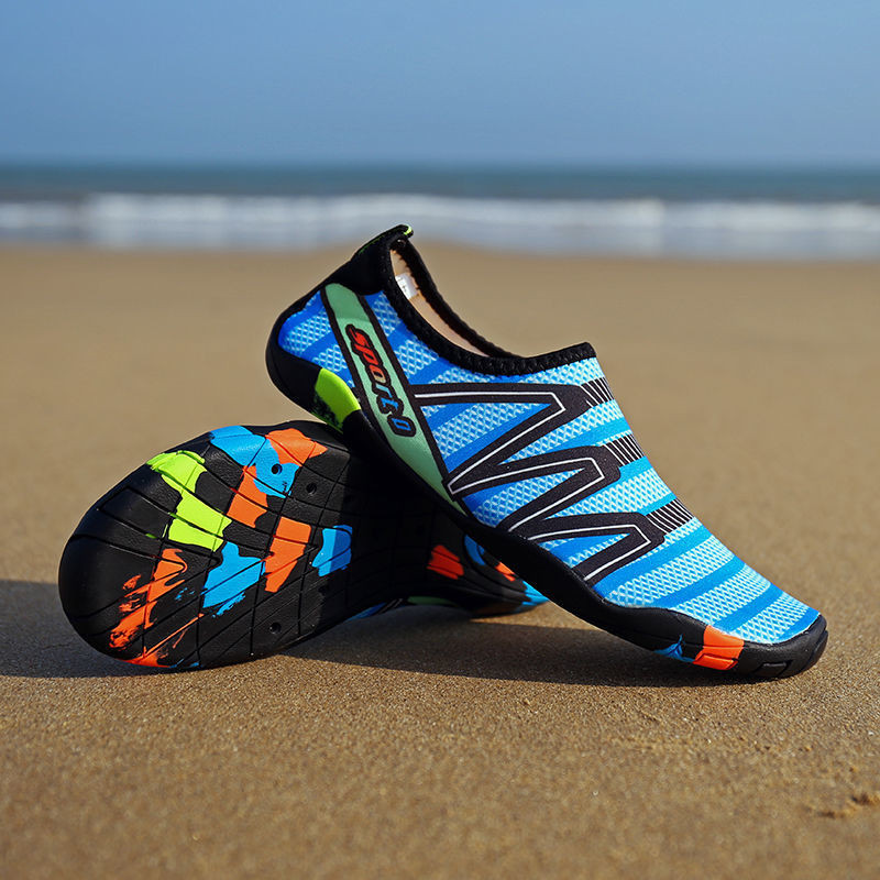 Wading Swimming Shoes Hot Models for Men and Women 2024 Beach Shoes Summer Dual-Use Upstream Red Beach Soft Sole Shoes Foot Internet Celebrity. 