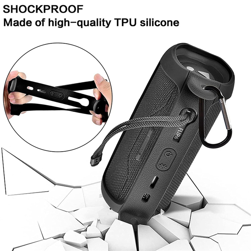 2X for JBL Flip 6 Case Cover Audio Storage Bag with Shoulder Strap Carabiner Travel Carrying Protective Storage Bag. 