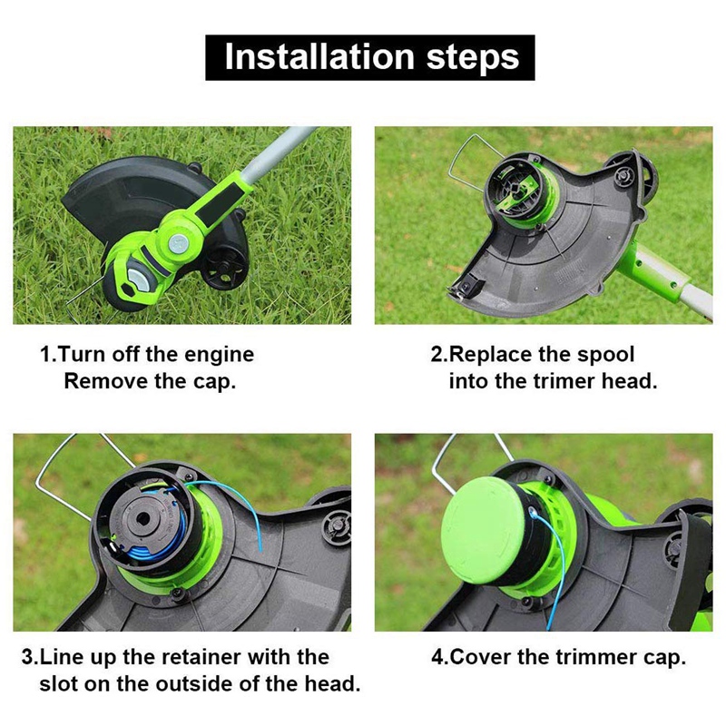 12 Pack Autofeed String Replacement Trimmer Spool For Greenworks 直輸入品激安
