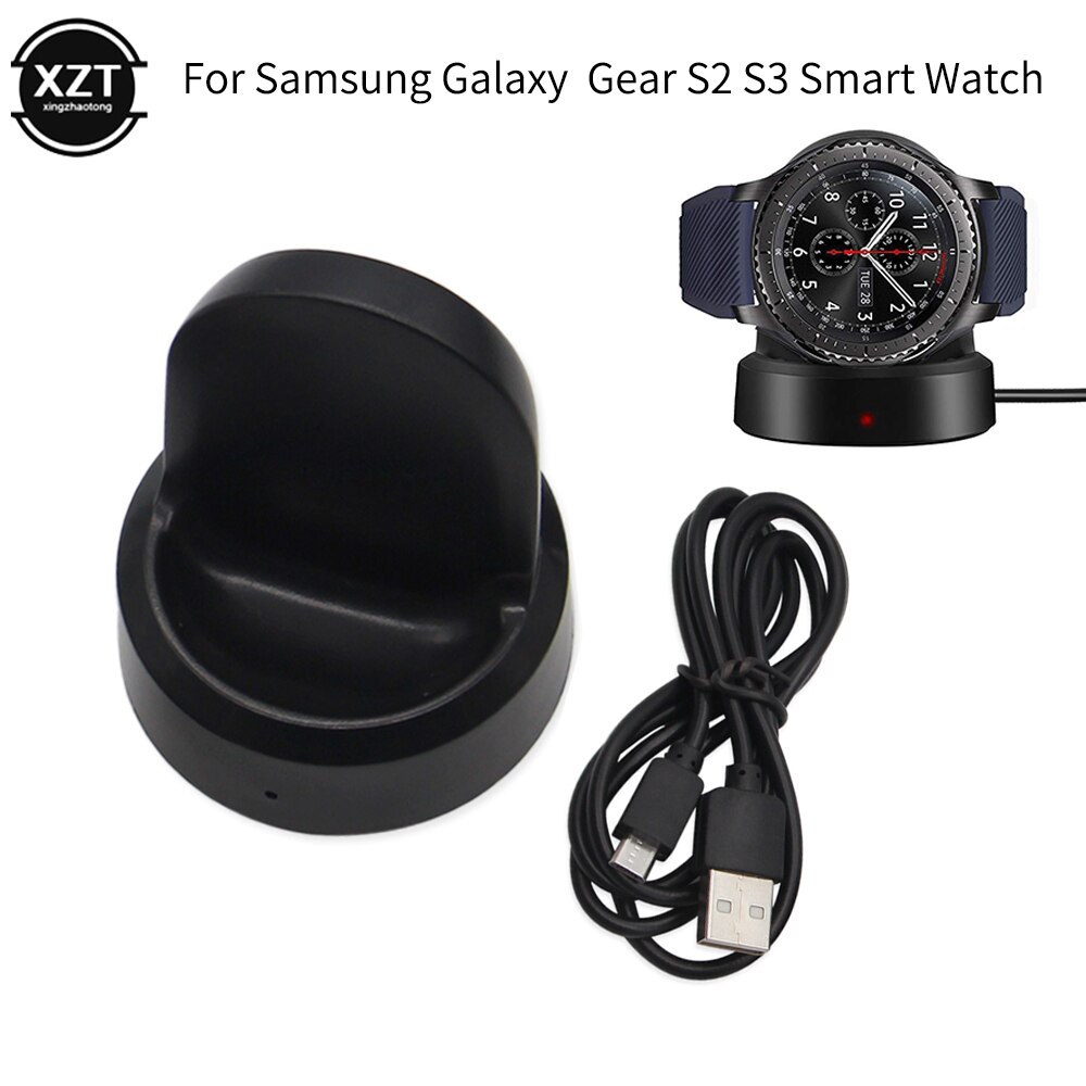 English Version for Samsung Gear S3 Wireless Charger R732 R770 S2 Watch Fast Charging Dock For Samsung Galaxy Watch 46mm/42mm. 