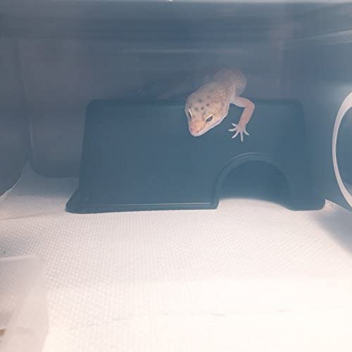 Reptile Hide Box Habitats Caves Hiding Snake Cage Box For Snake Lizards Gecko Black 2sizes. 