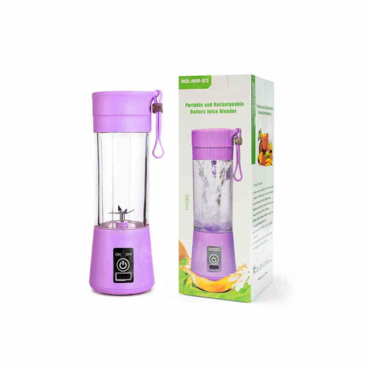 Protable and Rechargeable Battery Juice Blender HM-03. 