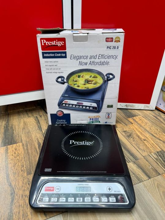 Prestige Induction Cooker Indian PIC 20 1600 Watt Induction Cooktop with Push button (Black)