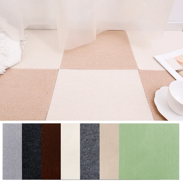 30 30cm Non Slip Detachable Home Carpet Glue Free Self Adhesive Square Splicing Mat Sof Cushion Office Bedroom Dirt Resistance Rugs 1pcs