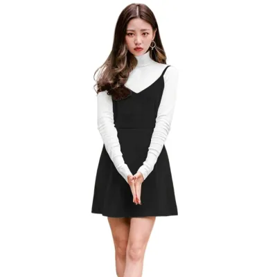 Ladies best sale black pinafore